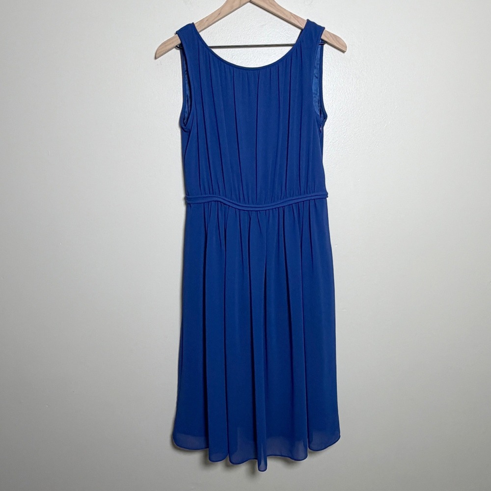 Boden Royal‎ Blue Pleated Sleeveless Cocktail Dress US 6R Event Wedding Office